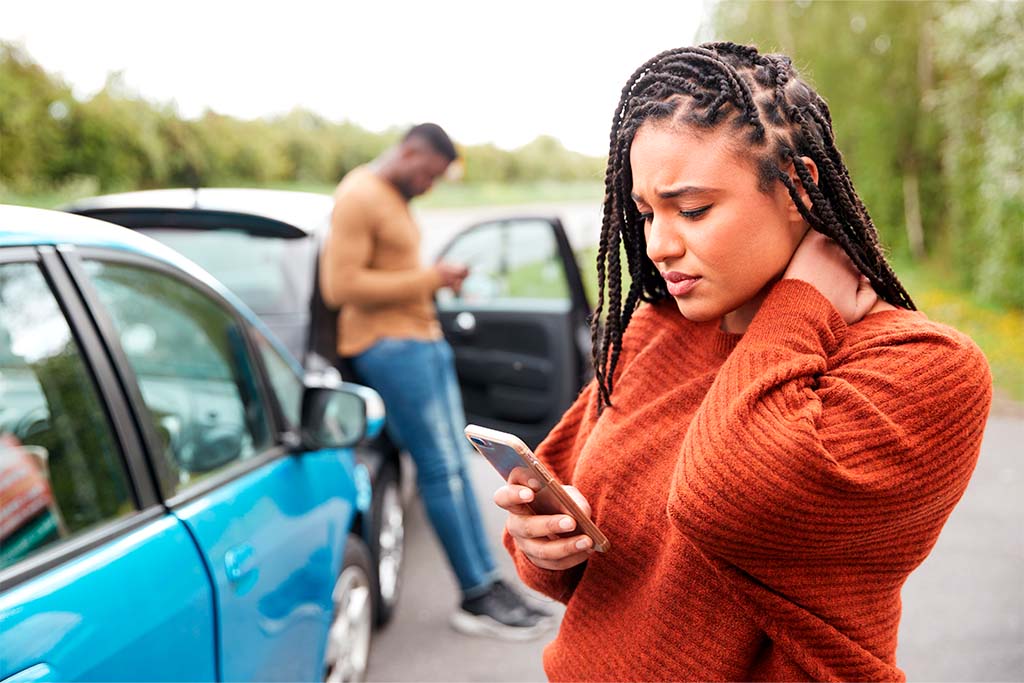 Motoristas após sinistro com veículos